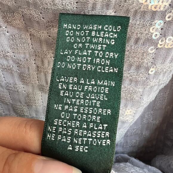 SOLD DO NOT BUY Lauren Ralph Lauren Evening Silver Sheath Dress Size 2 - Picture 10 of 10